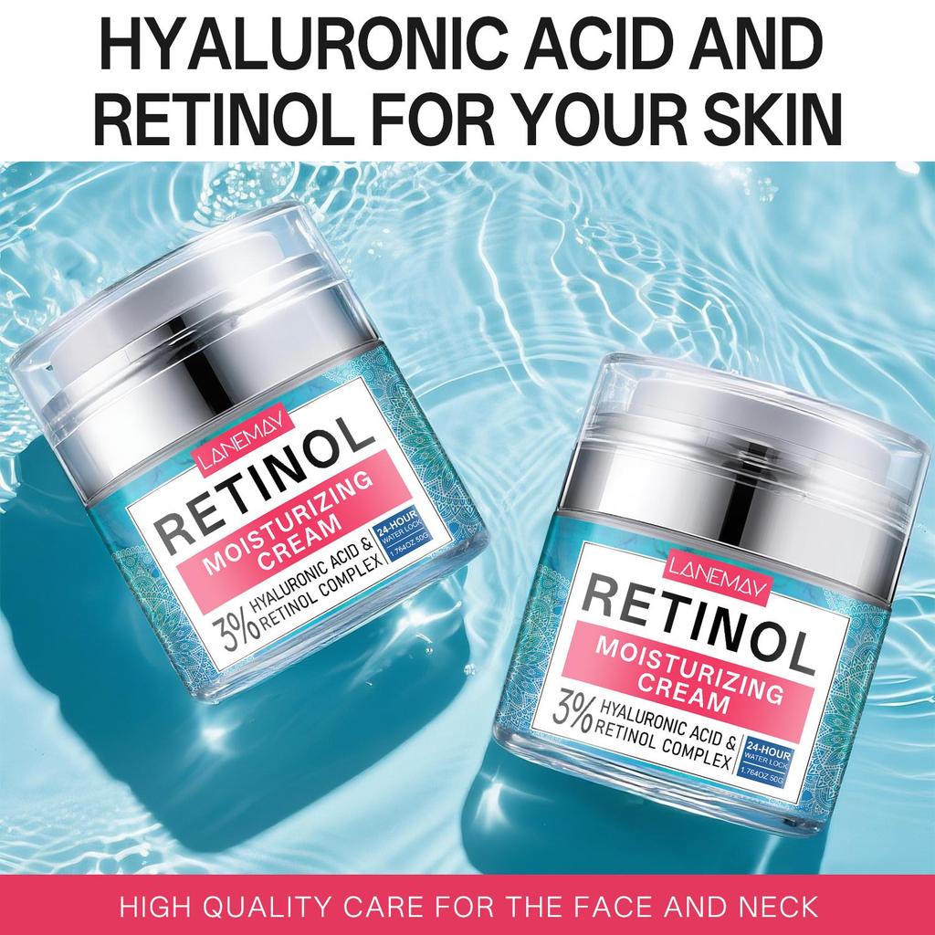 Увлажняющий крем с ретинолом-24 часа глубокого увлажнения-Уменьшает морщины-Подходит для всех типов кожи, 50 г