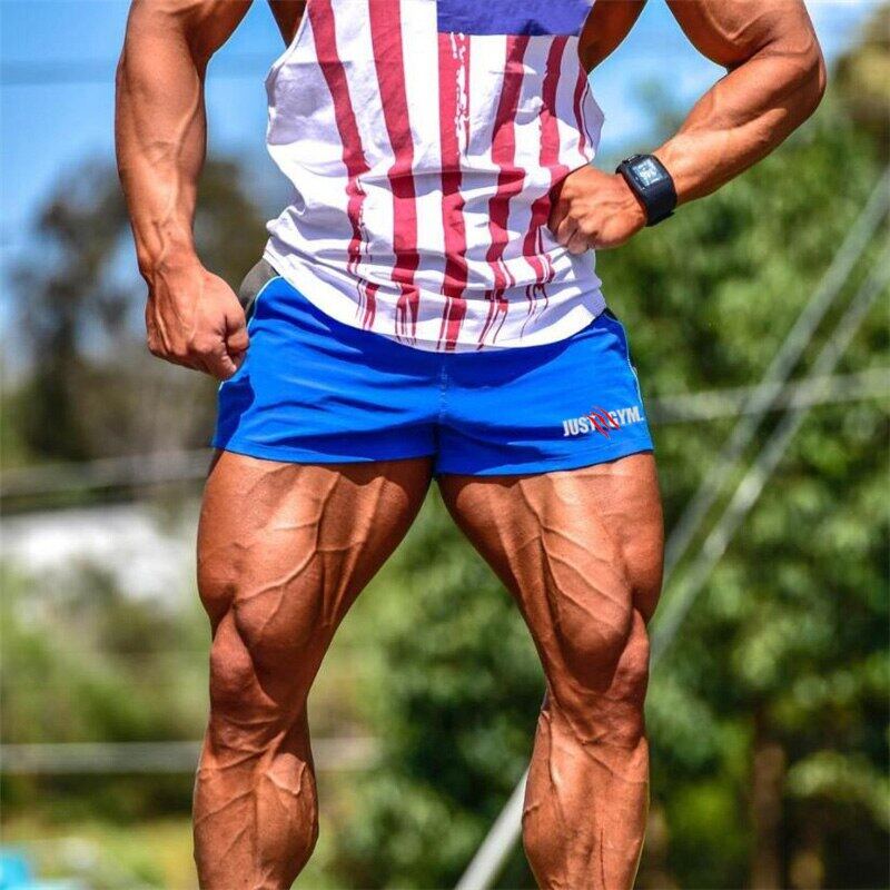 Muscleguys Пляжные шорты для плавания, спортивные шорты для фитнеса, шорты на шнуровке, летнее нижнее белье, повседневная мужская верхняя одежда