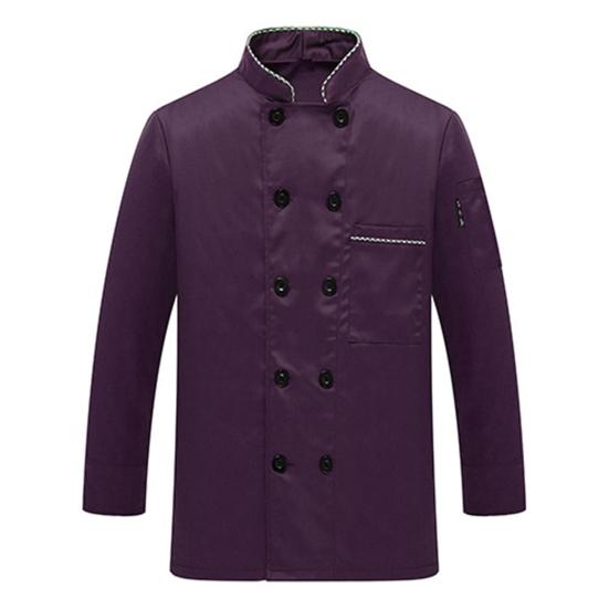 Поварская одежда Top Контрастный цвет Одежда для кейтеринга и готовки с длинными рукавами Поварская форма для работы