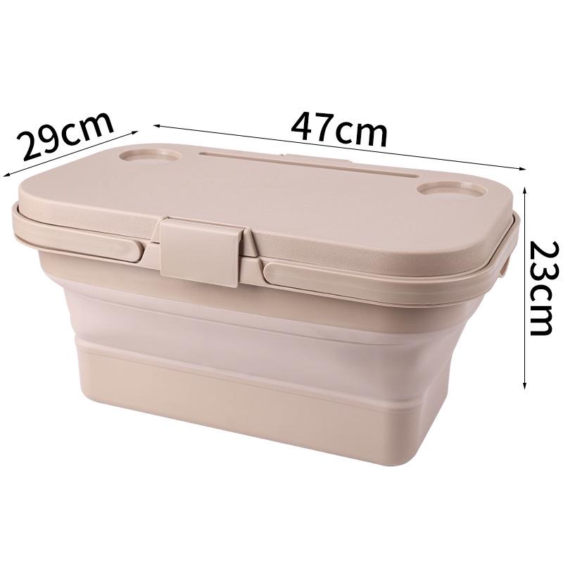 Японская многофункциональная складная корзина для пикника в стиле DOD с крышкой - Удобная и портативная для кемпинга на открытом воздухе