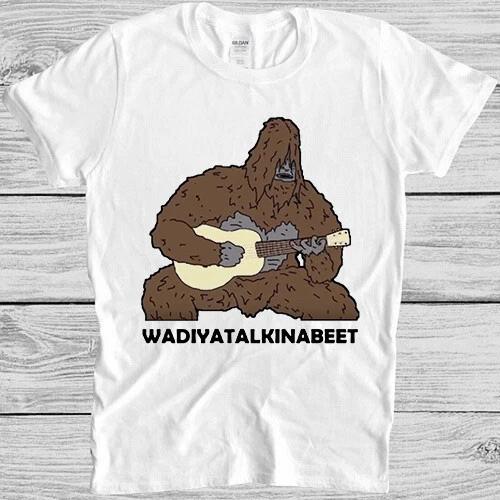 Дерзкий Сасквоч Гитара Бигфут Лез Шоу Шутка Смешной Подарок Футболка T Shirt M1196
