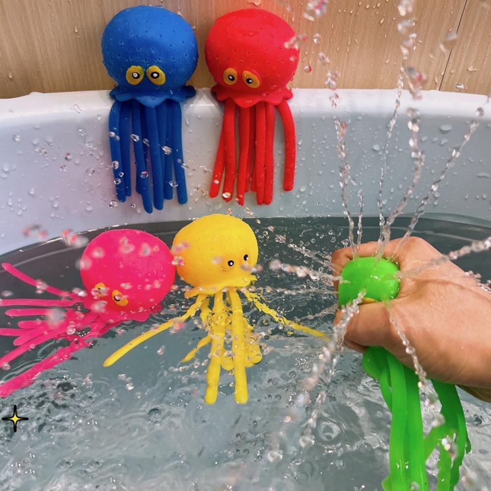 Baby Bath Toys Sponge Absorbent Octopus Squeezing Stress Relief Toys Sponge Water Absorbing Summer Swimming Pool Play Water Toy for Children