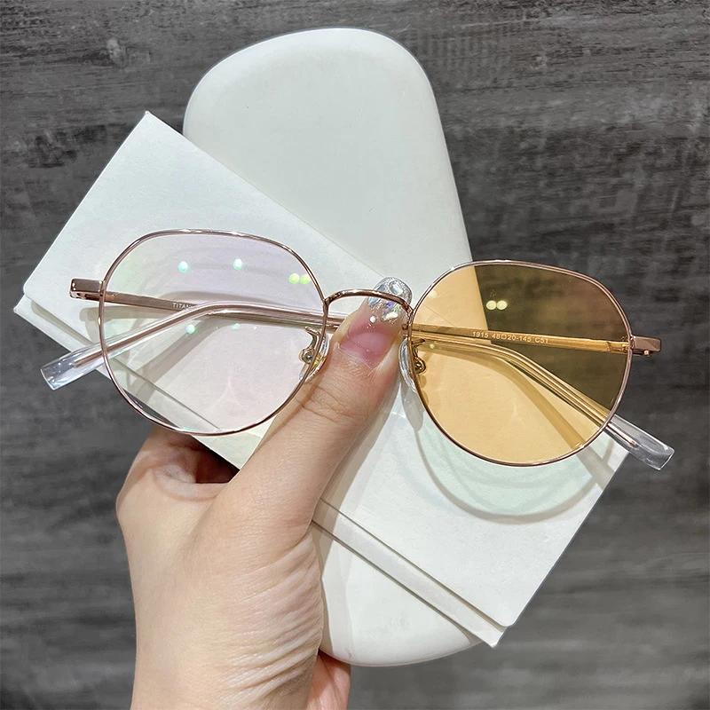 Уличные очки для близорукости с изменяющимся цветом, модная роскошная фотохромная оправа, мужские и женские винтажные готовые очки для близи