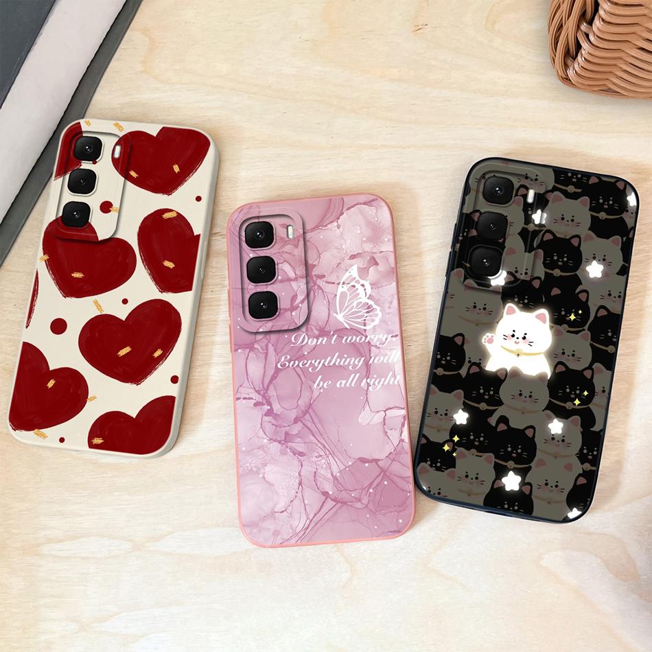 For Infinix Hot 60 Pro Plus 60i Phone Case Colourful Patterns Cover For Infinix Hot 60Pro+ Soft Liquid Silicone Anti Drop Bumper