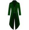 Men Medieval Renaissance Jacket Cosplay Costume Solid Color Long Uniform Coat for Men Clothing