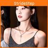 Stylish Korean Fashionable Mk Letter Tassel Short Chain Necklace For Women