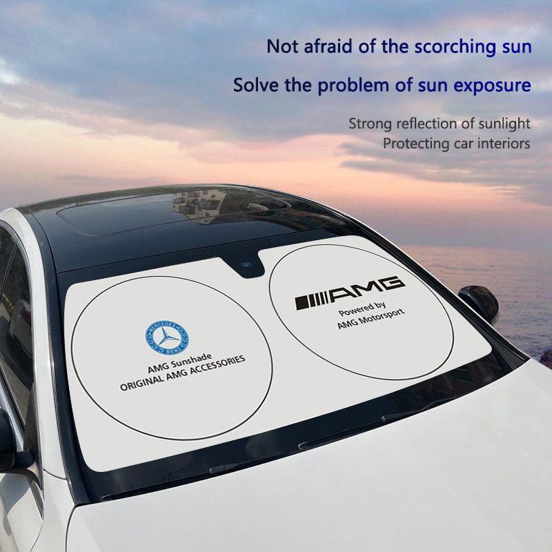 PEL5 Car Windshield Sun Shade Cover Visor UV Protect Shield for Mercedes Benz AMG GLA GLE CLK SLS W124 W176 W164 W222 W251 W205 W204