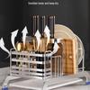 Stainless Steel Kitchen Knife & Utensil Holder