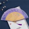 Chinese Style Art Craft Ornament Folding Fan Performance Props Floral Pattern Silk Cloth Multiple Colors Chic Gift Accessories