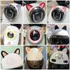 2Pcs Cute Cat Ears Helmet Decoration Motorcycle Electric Stickers Decor Multicolor Motorcycle Helmets Accessories Universal