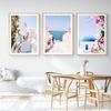 Greece Santorini Print Amalfi Coast Poster Landscape Wall Art Canvas Painting Summer Beach Mykonos Coast Wall Picture Home Decor