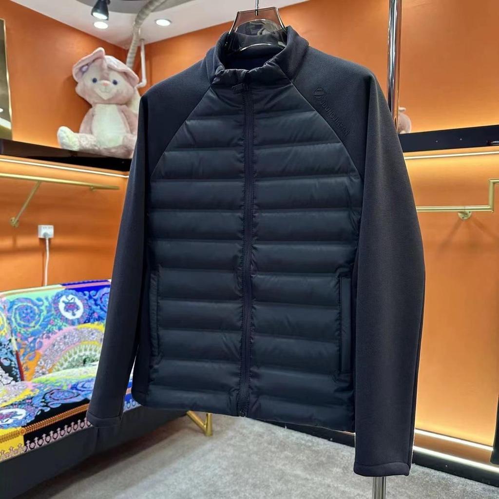 2023 Men's Winter Patchwork Stand Collar Lightweight Down Jacket - Casual & Stylish