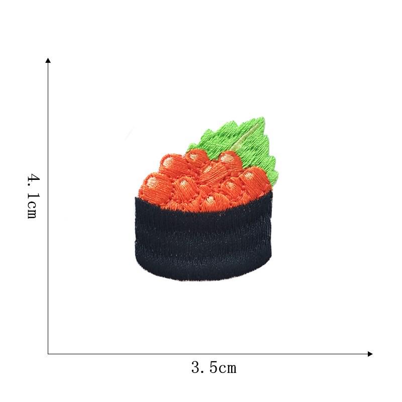 Salmon Sushi Embroidery Patch for Bags, Shoes, and Clothing Decoration