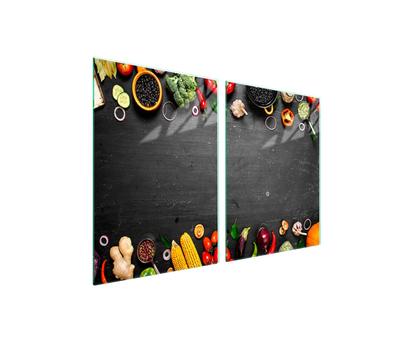 Glass Protective Plate for the Stove 2x45x52 Vegetables