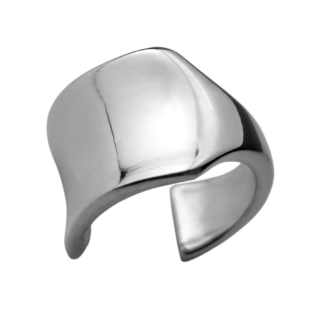 Shinjuku Gin no Kura Simple Plain Silver 925 Ear Cuff (Single Ear) for Men and Women, Simple Style