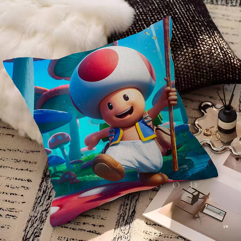 Cartoon Super M-Marios Cute Pillow Cushion Cover Pillowcase Living Room Sofa Home Decor Customized