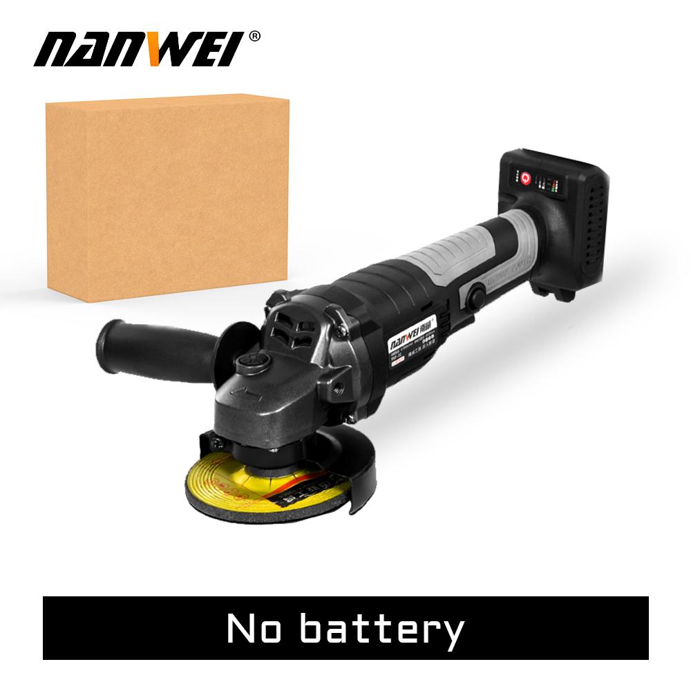 NANWEI 20V 125mm Angle Grinder Brushless Cordless DIY Power Tools Electric Polishing Grinding Machine