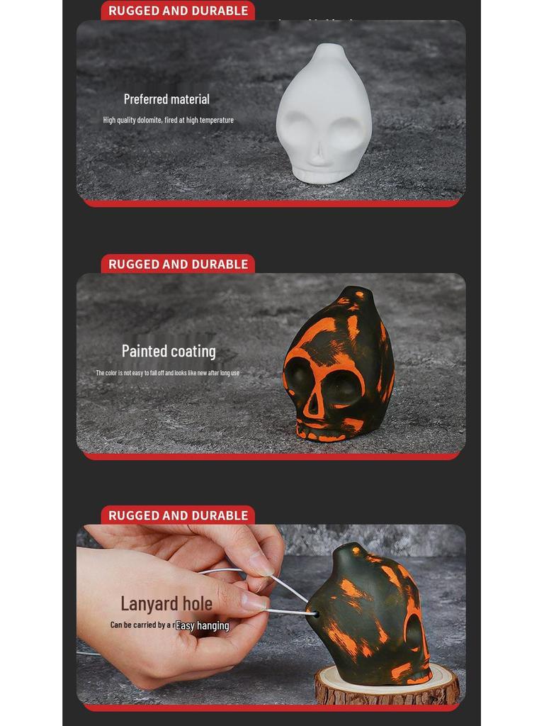 Настраиваемый ацтекский свисток смерти - Призрачный аксессуар для Хэллоуина