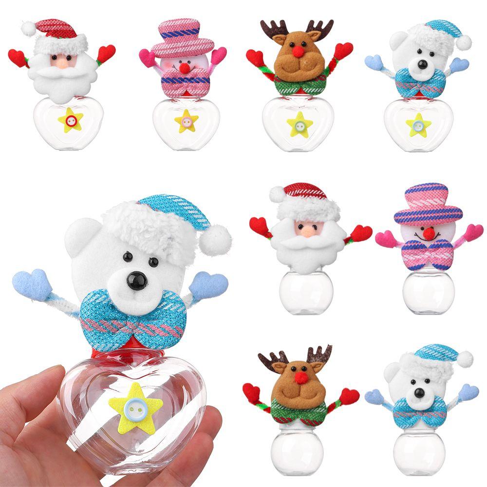 Party Decoration Storage Organizer Storage Bottle Kids Cute Box Candy Jar Santa Claus Christmas