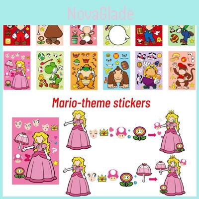 Мультяшные наклейки Супер Марио Веселые и интерактивные наклейки-пазлы для укрепления связи между родителями и детьми