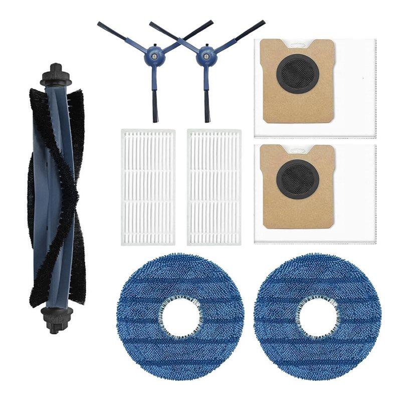 9 Pack Repl Parts For Eufy Omni C20 1 Main Brush, 2 Side Brushes, 2 Filters 2 Mop Pads, 2 Dust Bags