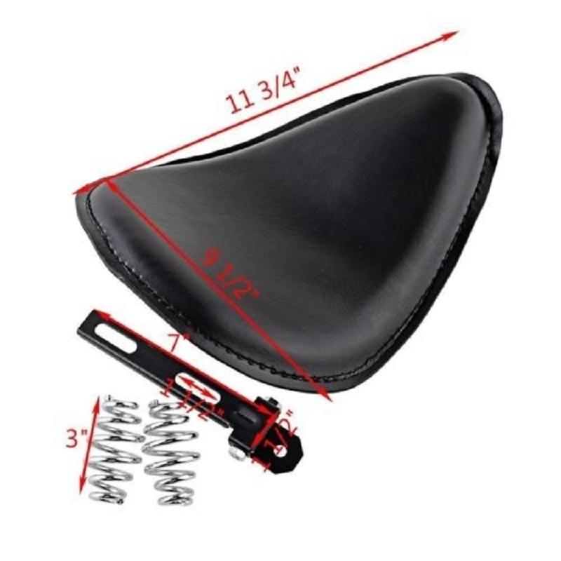 New Motorcycle Seat 3 Inch Springs Mounting Brackets Cushion Saddle Pad Black