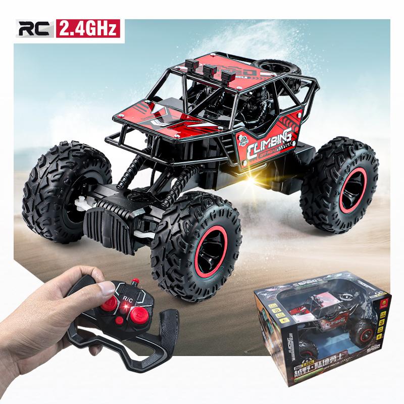 AAXV1 2.4G remote-controlled alloy off-road vehicle with long-distance lighting, rechargeable children's racing toy car, birthday gift