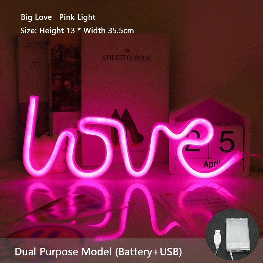 LED Atmosphere Light Love Shape Light Battery Powered Wall Lamp  Valentine's Day Gifts