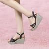 Fashion High Quality Wedge Sandals for Women 8cm High Heel New Summer  Platform Open Toe Elegant Shoe