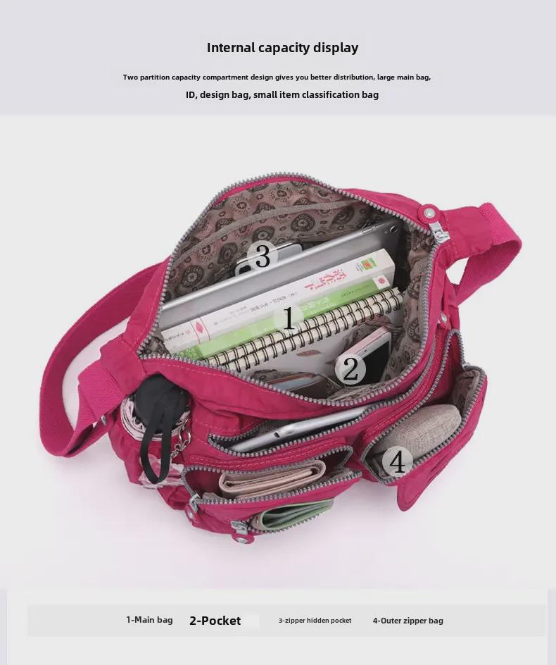 Модная женская водоотталкивающая сумка-мессенджер среднего размера в корейском стиле