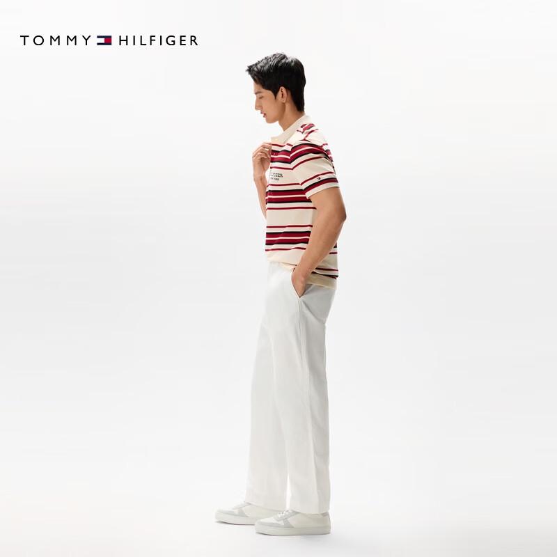 Tommy Hilfiger Мужские повседневные брюки из хлопка в елочку