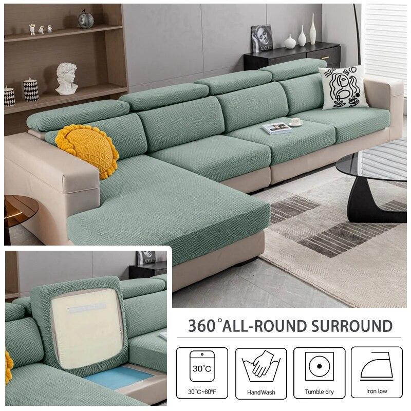 Jacquard Sofa Seat Cushion Cover Furniture Protector Sofa Covers For Living Room Washable Stretch Sofas Cover Sofa Slipcovers
