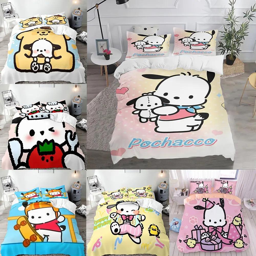 Постельное белье Sanrio Почакко Мультяшное Пододеяльник Покрывало Чехол на одеяло Наволочка Комплекты из 2-3 предметов Детский Взрослый Размер