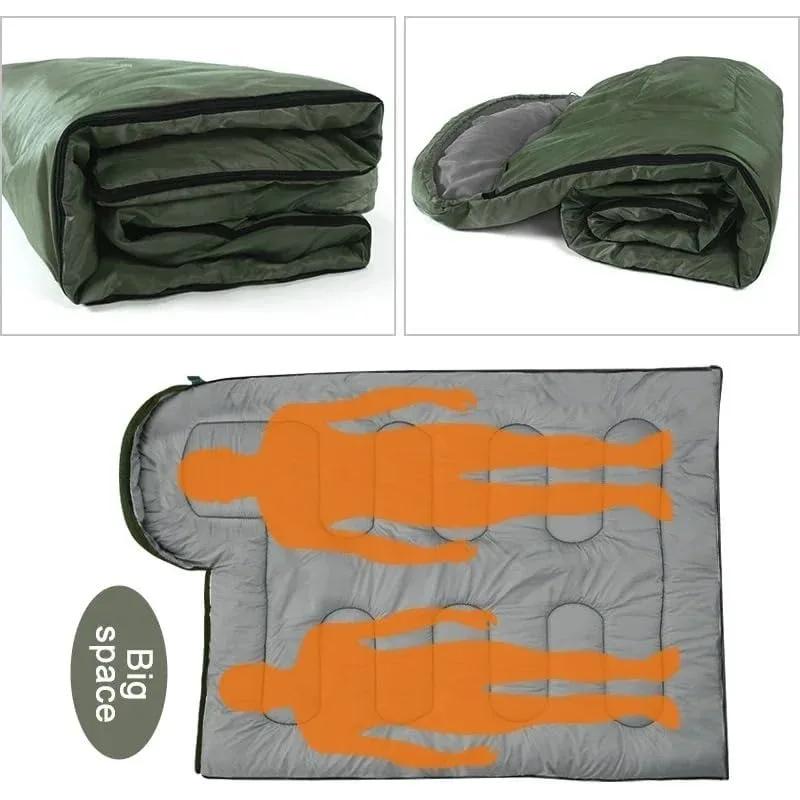 Спальный мешок для кемпинга, походов и путешествий, спальные мешки для взрослых, 4 сезона, теплые для кемпинга, пешего туризма