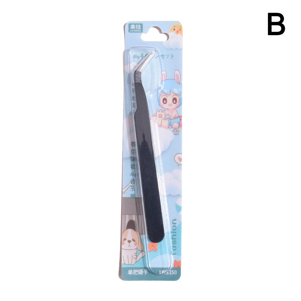 1/5PCS Nail Art Decor Eyelashes Tweezers Tweezer Scrapbook Sticker Tapes Picking Stainless Clips DIY False Eyelashes Tools