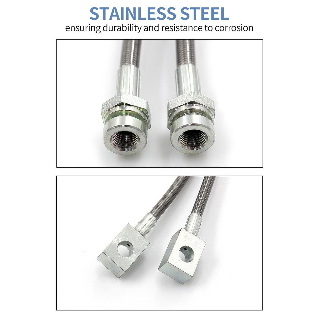 Stainless Brake Lines Replacement for Jeep TJYJXJ | 1987-2006 4-6"" - 89702
