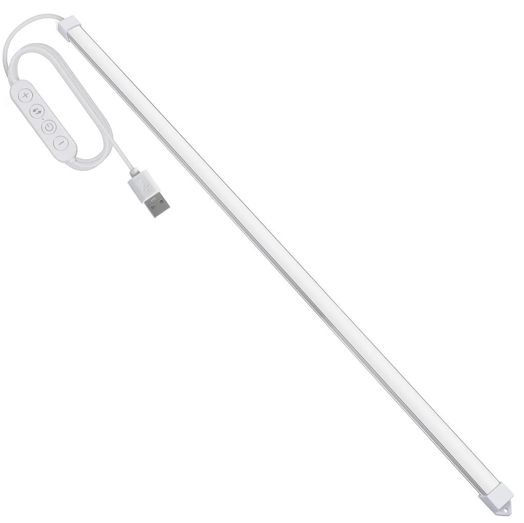 ASSEUI LED Bar Light, USB Fluorescent, Under-Shelf, High Brightness, Straight Tube, Warm White, Neutral White, Daylight White, Three Color