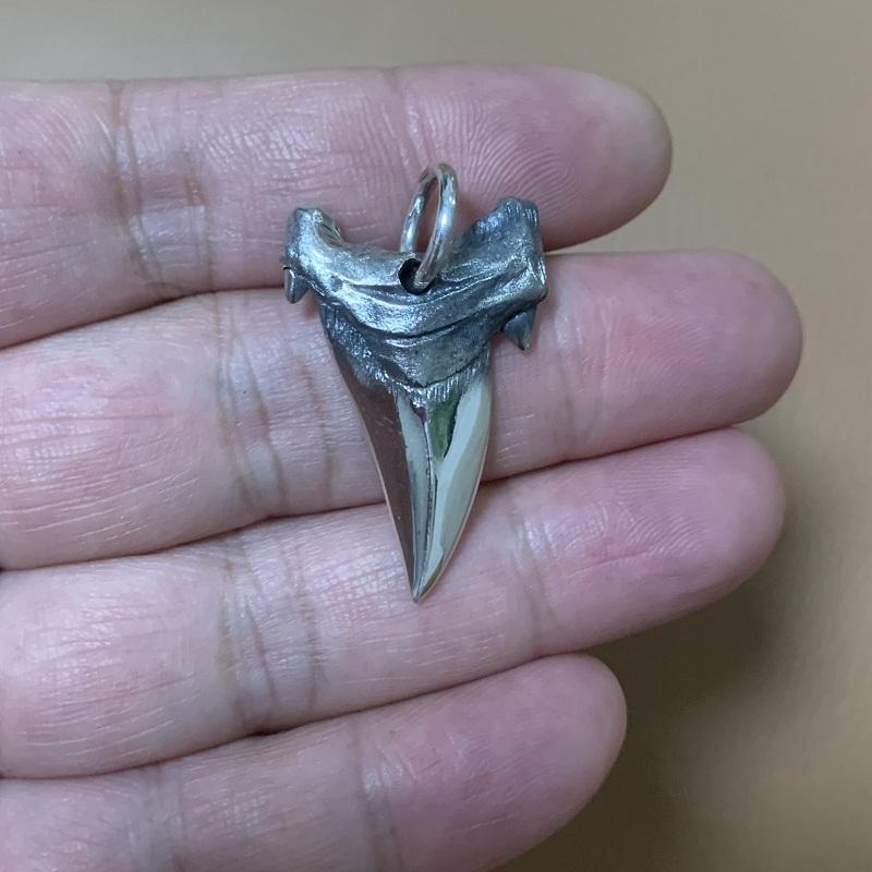 Настоящее серебро, винтажное ожерелье с зубом акулы, кулон, мужская цепочка из стерлингового серебра S925, кулон, ювелирное изделие, подарок