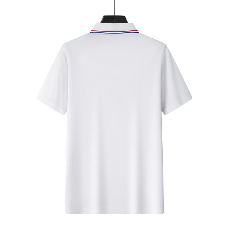 Летняя сетчатая мужская рубашка-поло повседневная быстросохнущая футболка с коротким рукавом мужская однотонная майка