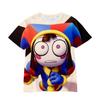 3D Magical Digital Circus Printed Casual Short Sleeved Children's Boy T-shirts - Soft Medium Stretch Polyester Fabric Summer Relaxed Fit Clothing