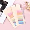 Professional File Sorting Tabs Index Sticker with Built-in Scale Ruler, Morandi Color Transparent Colorful Reading PET Page Markers, Compact Writable