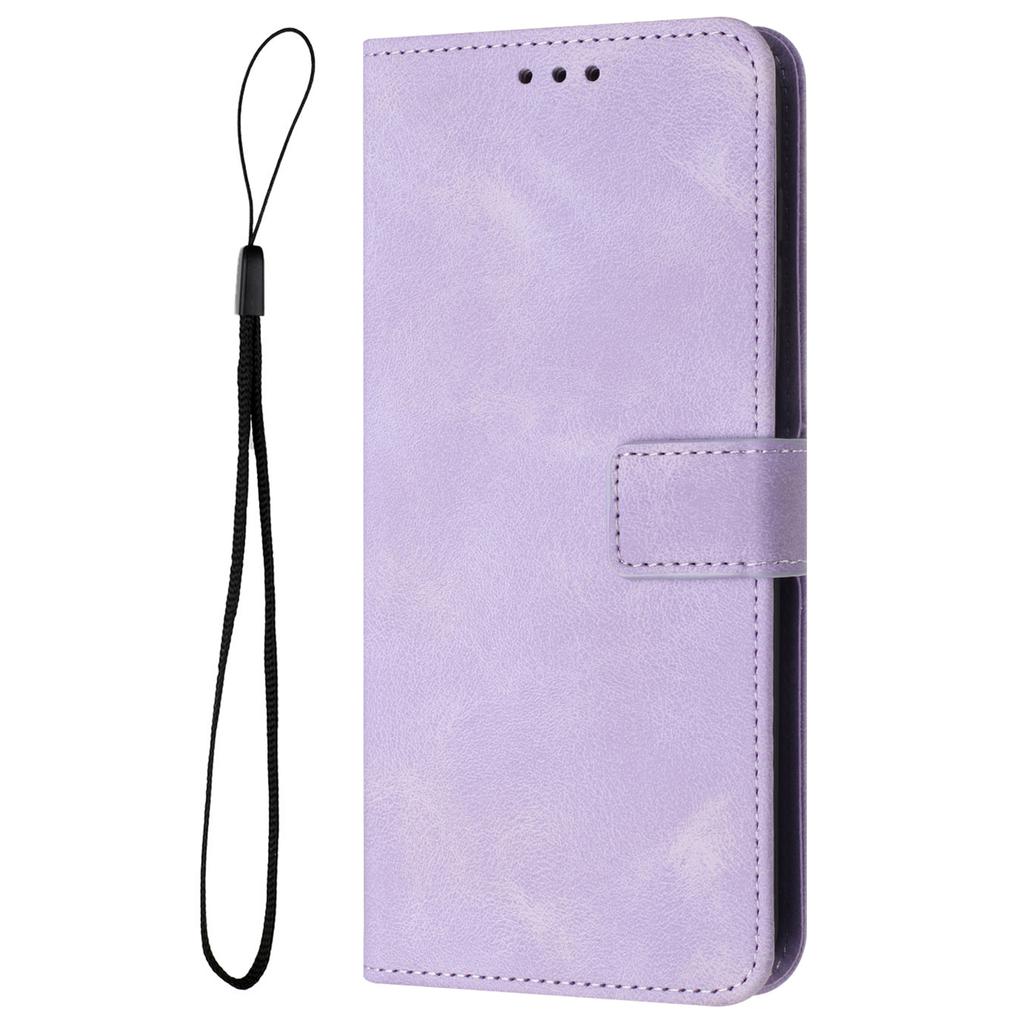 For Samsung Galaxy A34 5G Leather Case Solid Color Stand Wallet Cellphone Shell