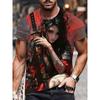 Summer Round Neck 3D Anime Character Print Top Fashionable Casual Short Sleeved Men's T-shirts