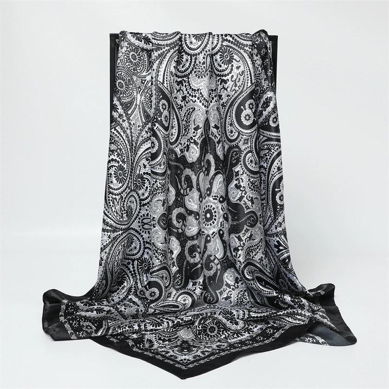 90СМ Женская Мода Квадратная Леди Шаль Красочный Кружевной Шарф Женские Шали с Кистями Шарфы Весна Лето Фото Реквизит Аксессуары