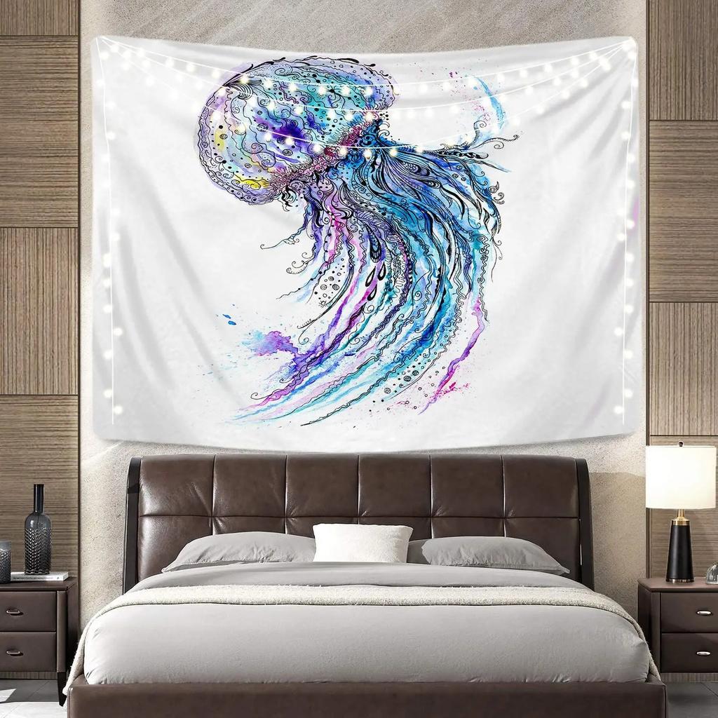 Психоделический океан Осьминог декоративный гобелен домашний декор стены офис гостиная гобелен