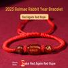2024 Year of the Dragon Red Agate Zodiac Guardian Bracelet for Women - Red Rope Design