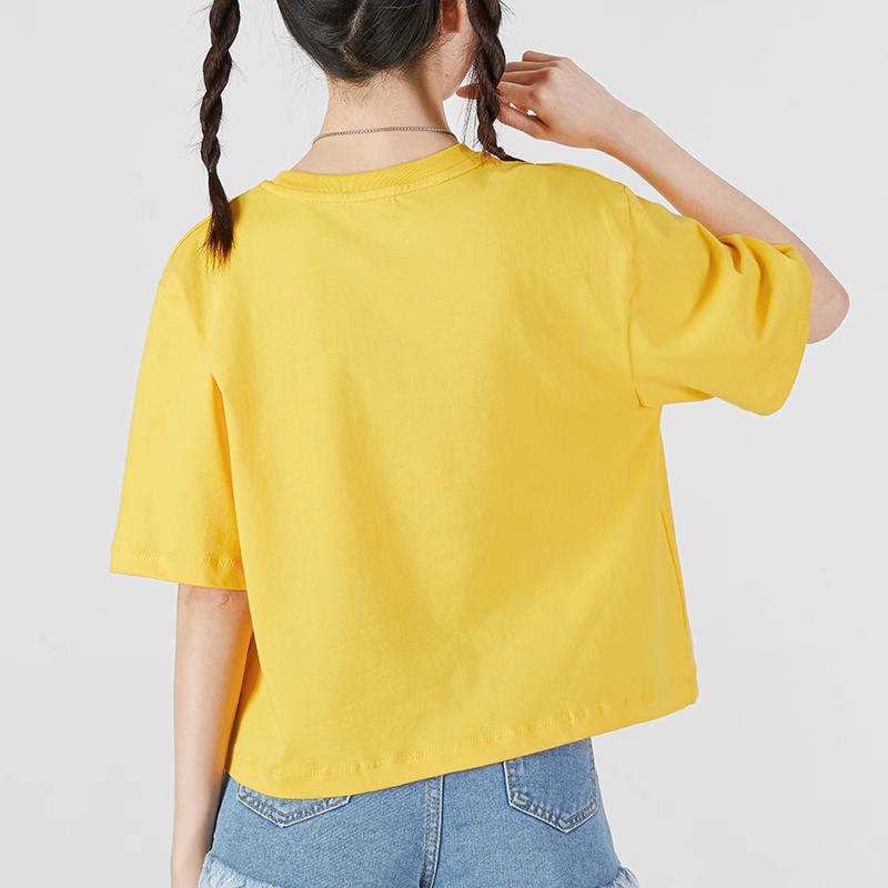 Adidas Neo Keith Haring SS22 Повседневная футболка с круглым вырезом и короткими рукавами из мультфильма Женские топы Желтый HD7253