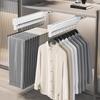 Expandable Sliding Pants Rack Collapsible Drying Holder Aluminum Alloy Wardrobe Clothes Rack Wall-mounted Retractable Organizer