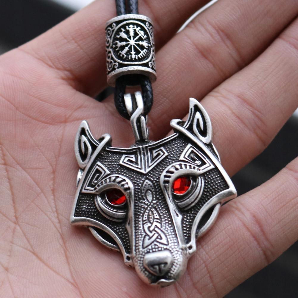 Viking Necklace Runes Valknut Aegishjalmur 130