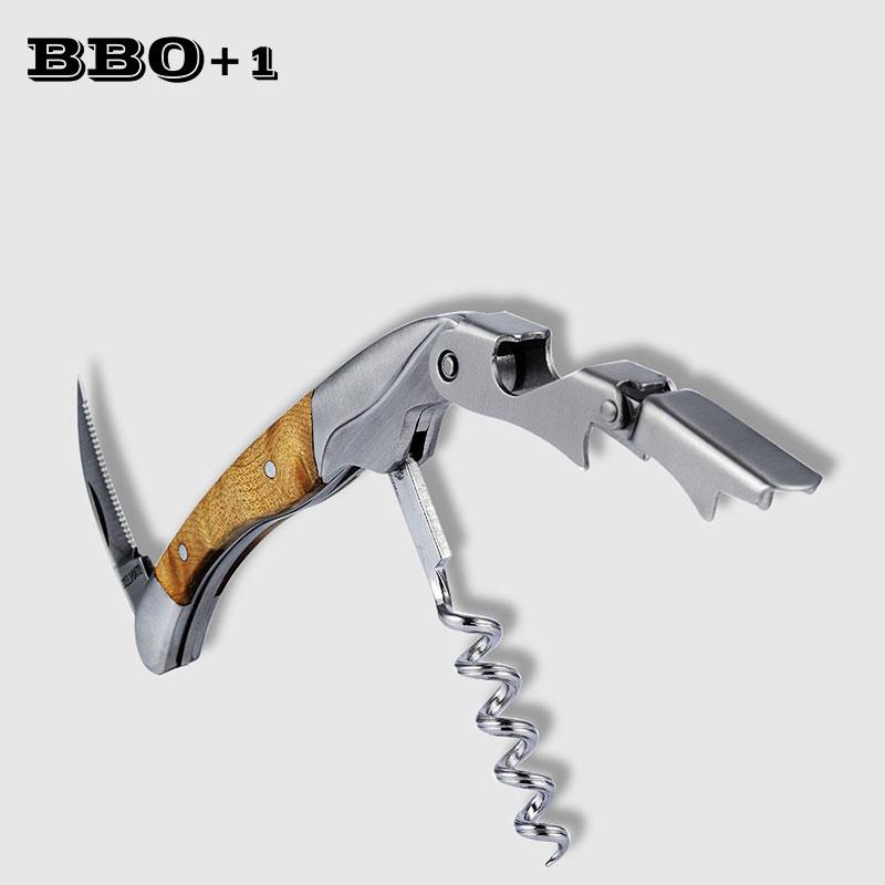 Деревянная открывалка для бутылок вина Штопор из нержавеющей стали Открывалка для пивных банок Деревянный нож в виде морского конька Винные аксессуары Бар Reatarant Главная